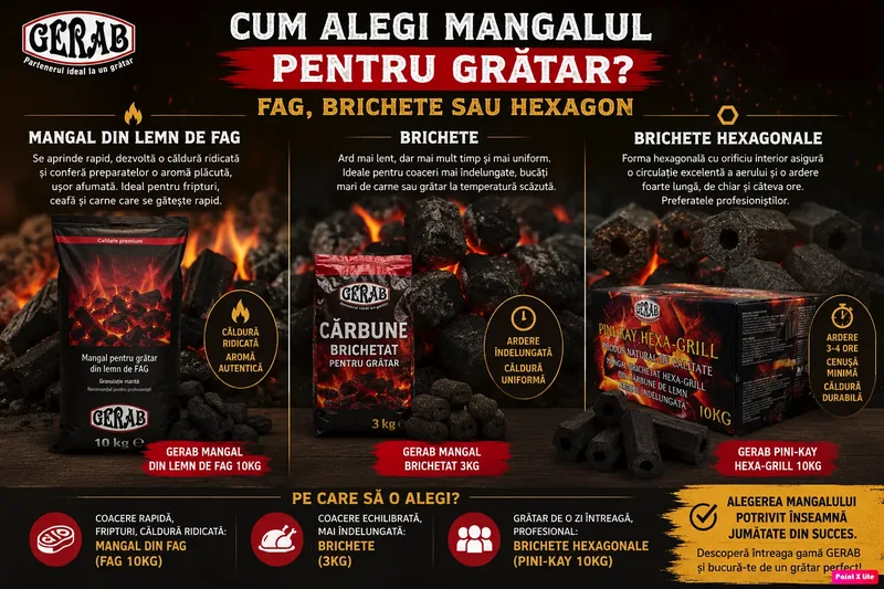 Cum alegi mangalul pentru grătar? Fag, brichete sau hexagon