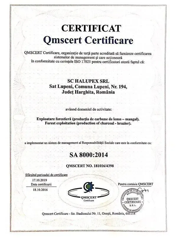 Certificat QMSCERT